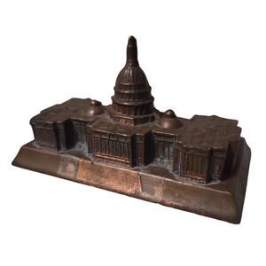 Vintage Washington DC Capitol Building Brass Travel Souvenir Made in USA